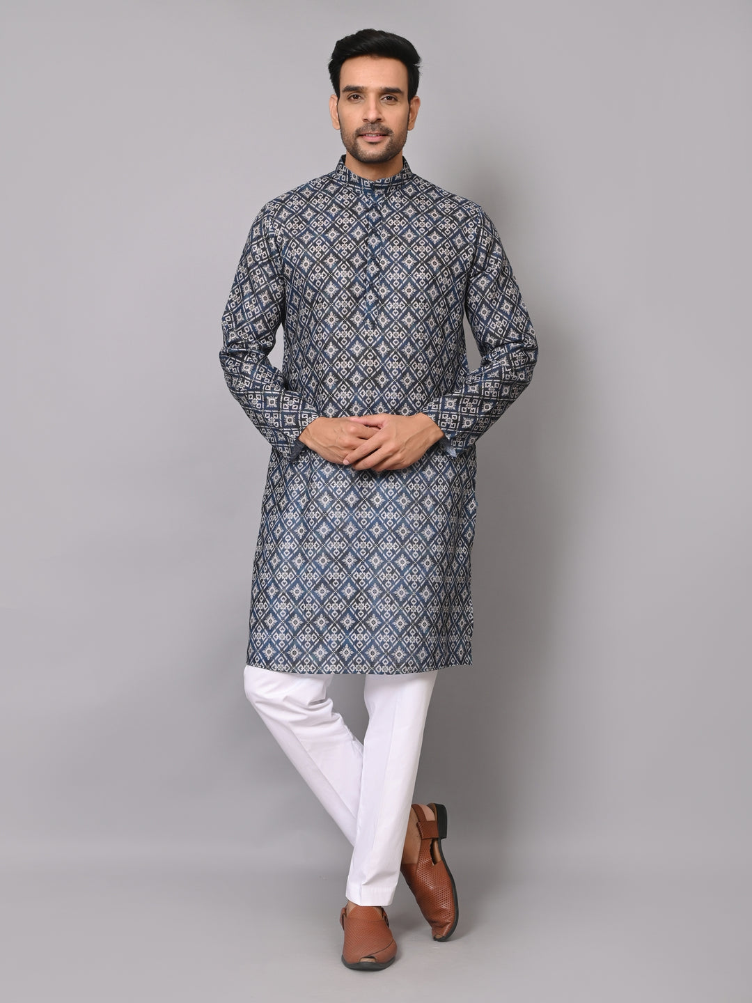 Bandhani Blue Kurta Set - KM37226-19