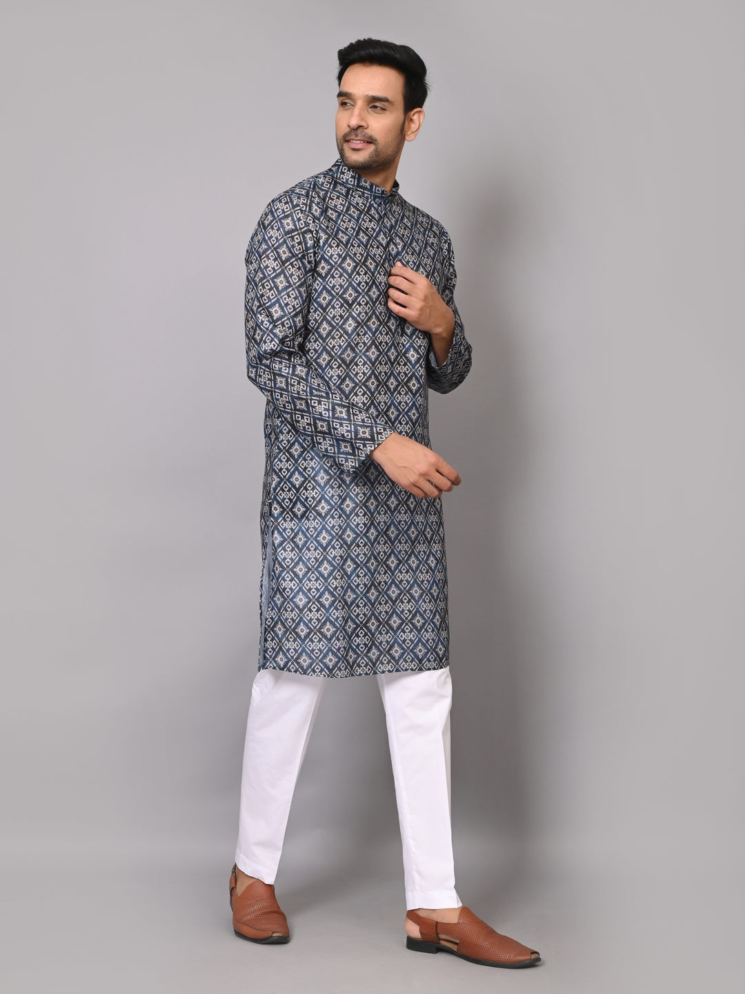 Bandhani Blue Kurta Set - KM37226-19