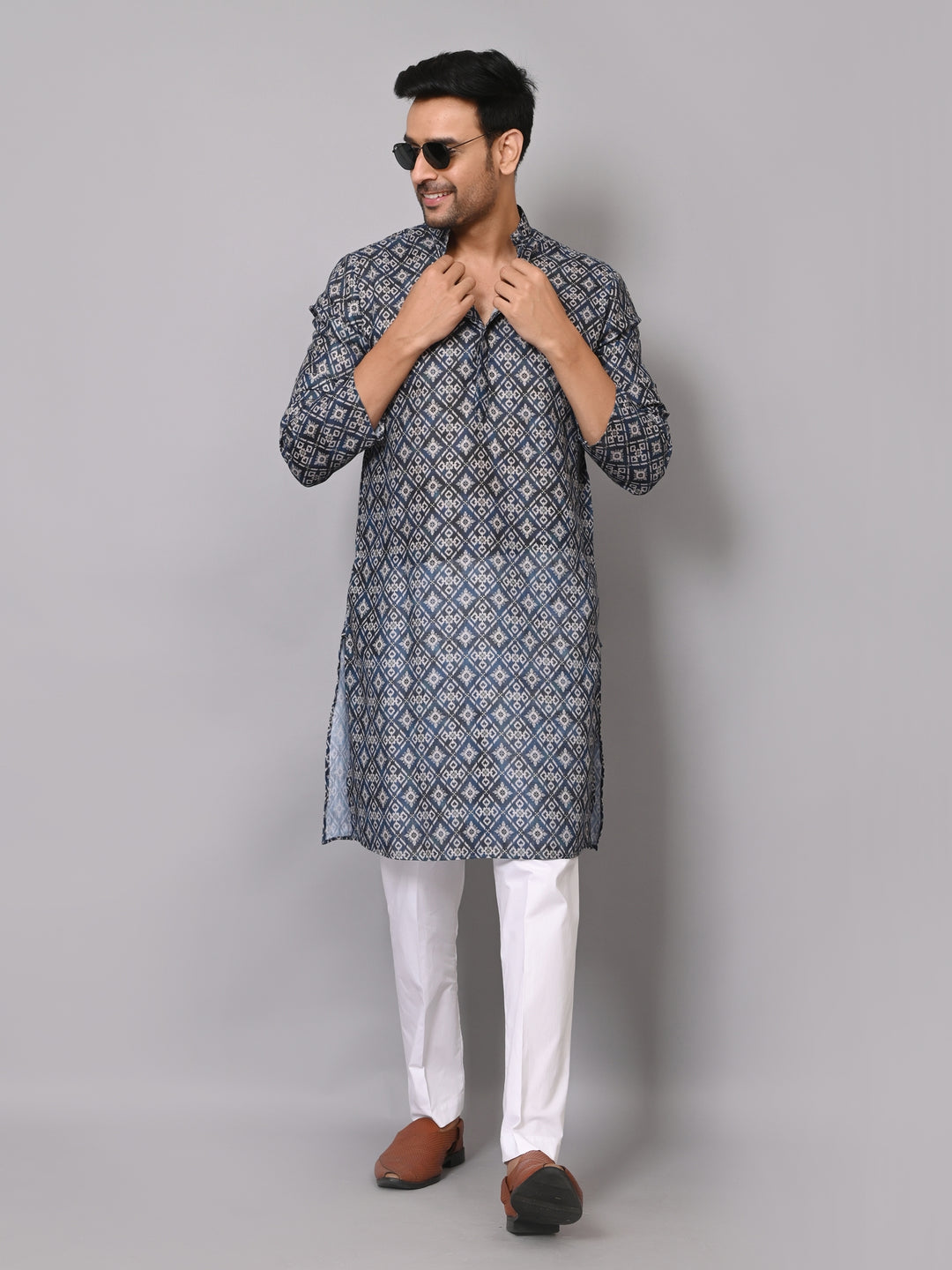 Bandhani Blue Kurta Set - KM37226-19