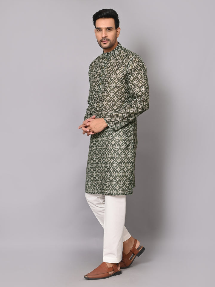 Bandhani Green Kurta Set - KM37226-18