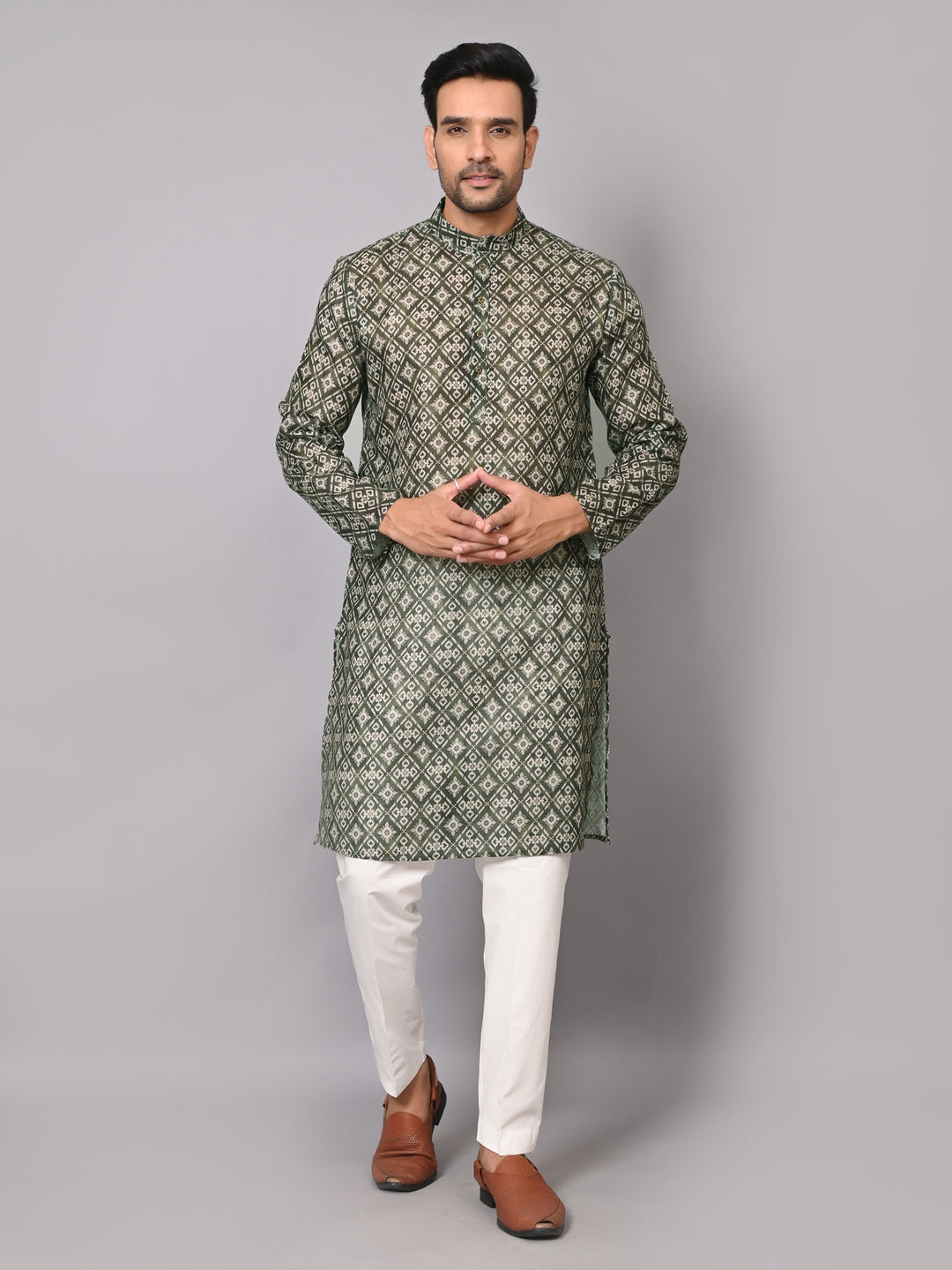 Bandhani Green Kurta Set - KM37226-18