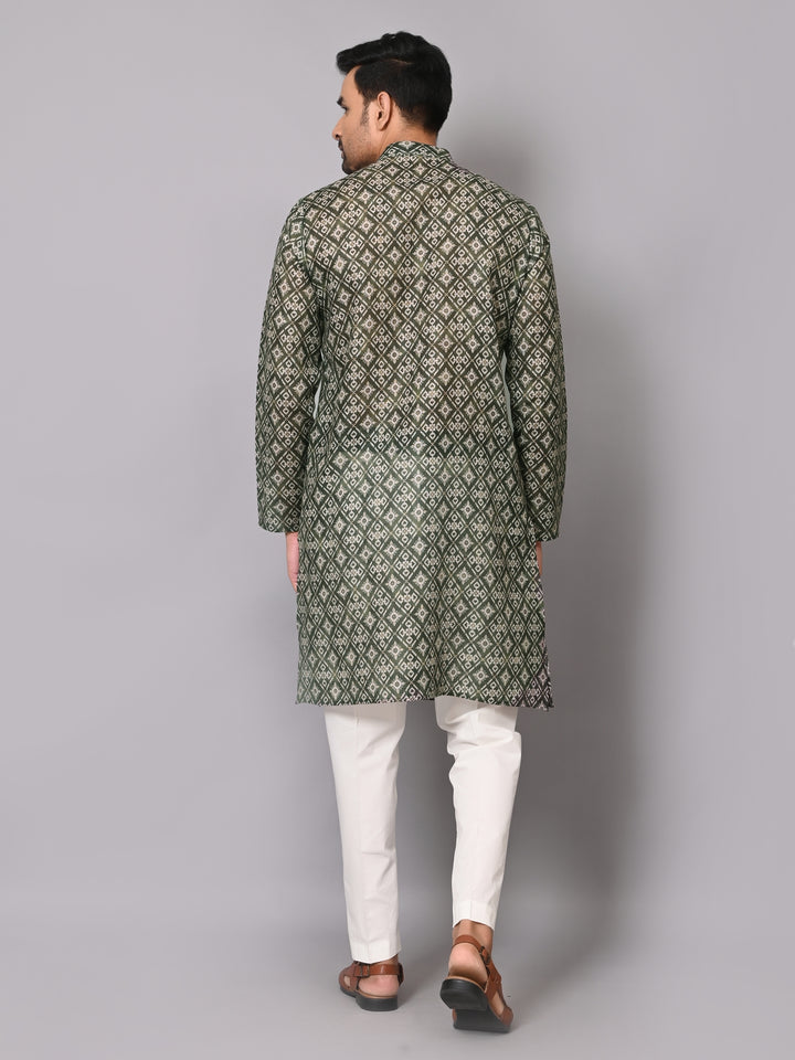 Bandhani Green Kurta Set - KM37226-18