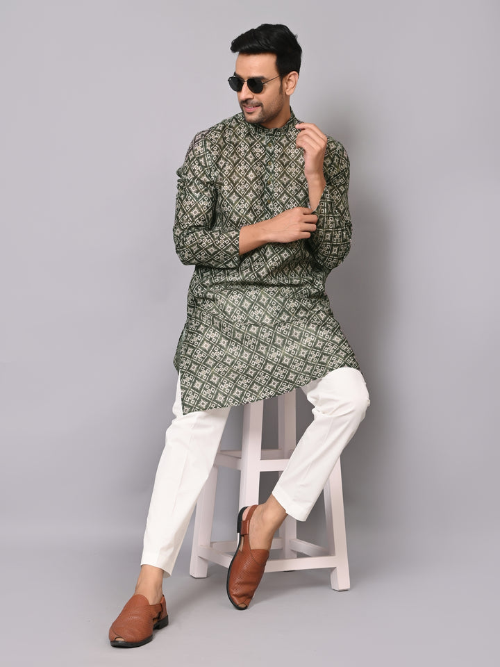 Bandhani Green Kurta Set - KM37226-18