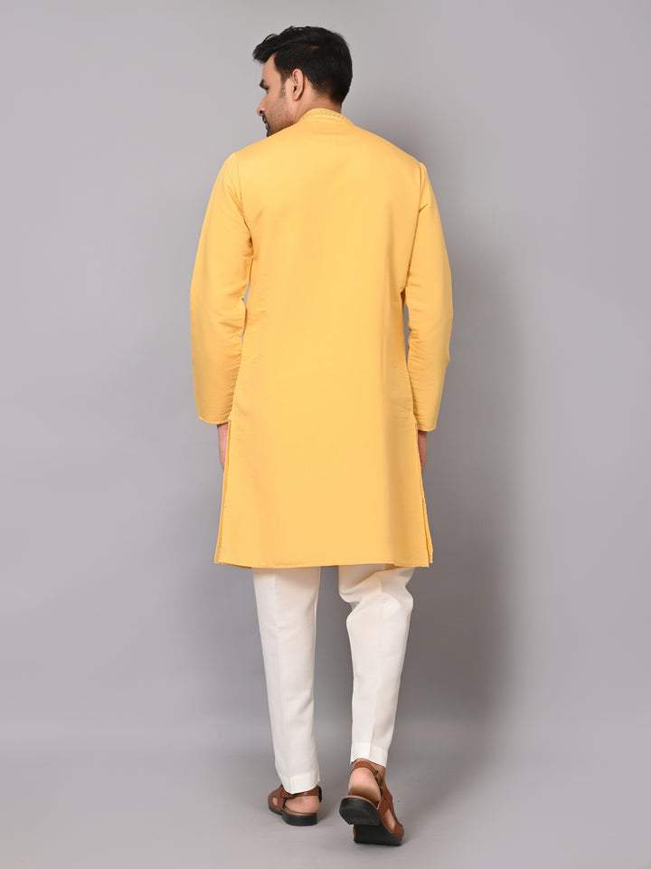 Mirror Work Mustard Kurta Set - KM41087-30