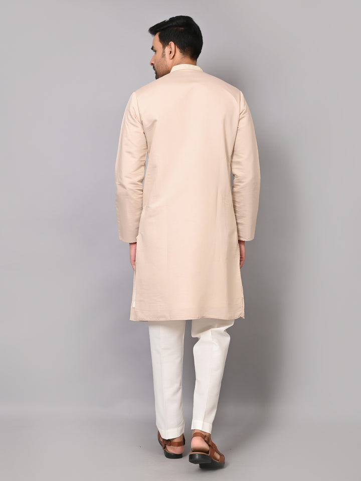 Mirror Work Peach Kurta Set - KM40986-13