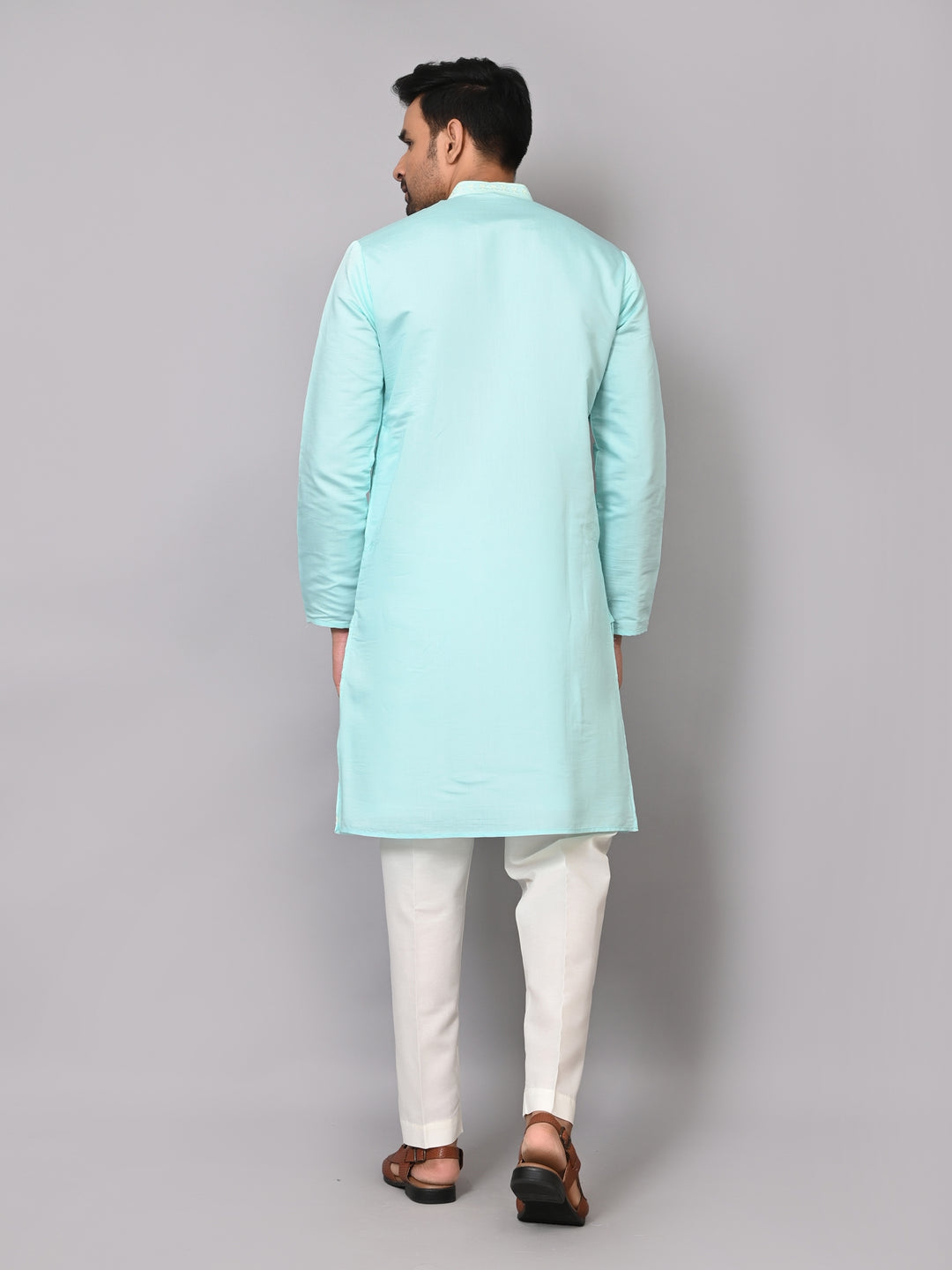 Mirror Work Blue Kurta Set - KM40986-12