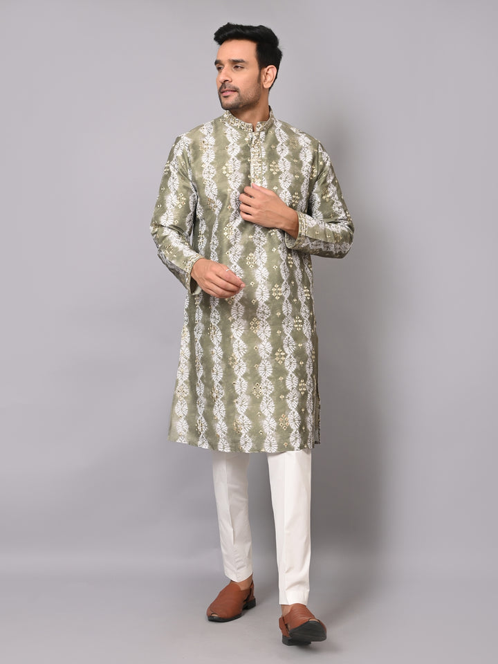 Mirror Work Green Kurta Set - KM40209-19