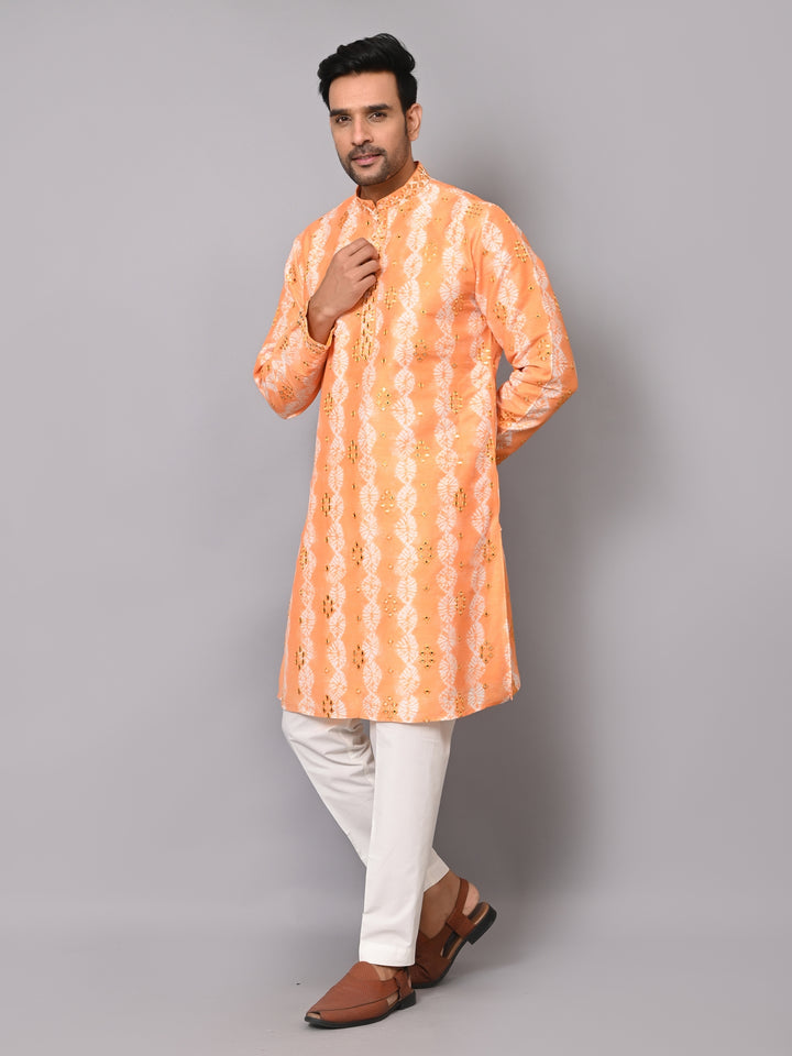 Mirror Work Mustard Kurta Set - KM40209-18