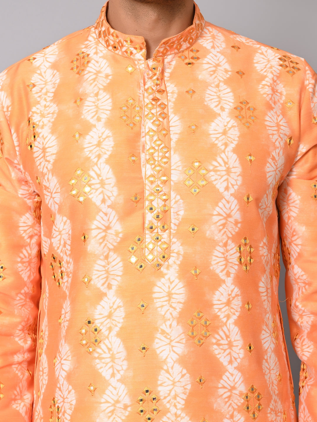 Mirror Work Mustard Kurta Set - KM40209-18