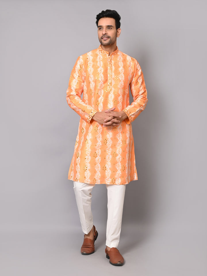 Mirror Work Mustard Kurta Set - KM40209-18