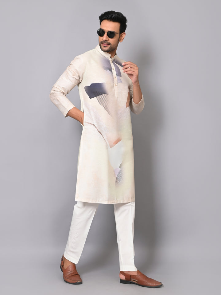 Digital Print Pista Kurta Set - KM40086-13