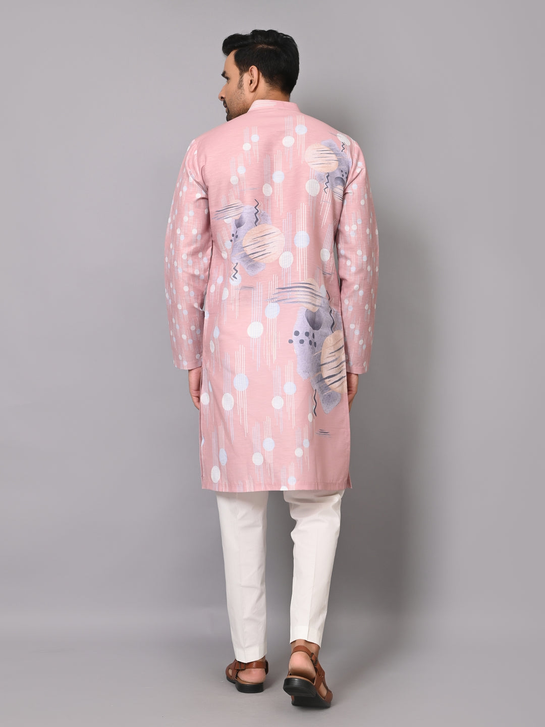 Digital Print Peach Kurta Set - KM40081-28