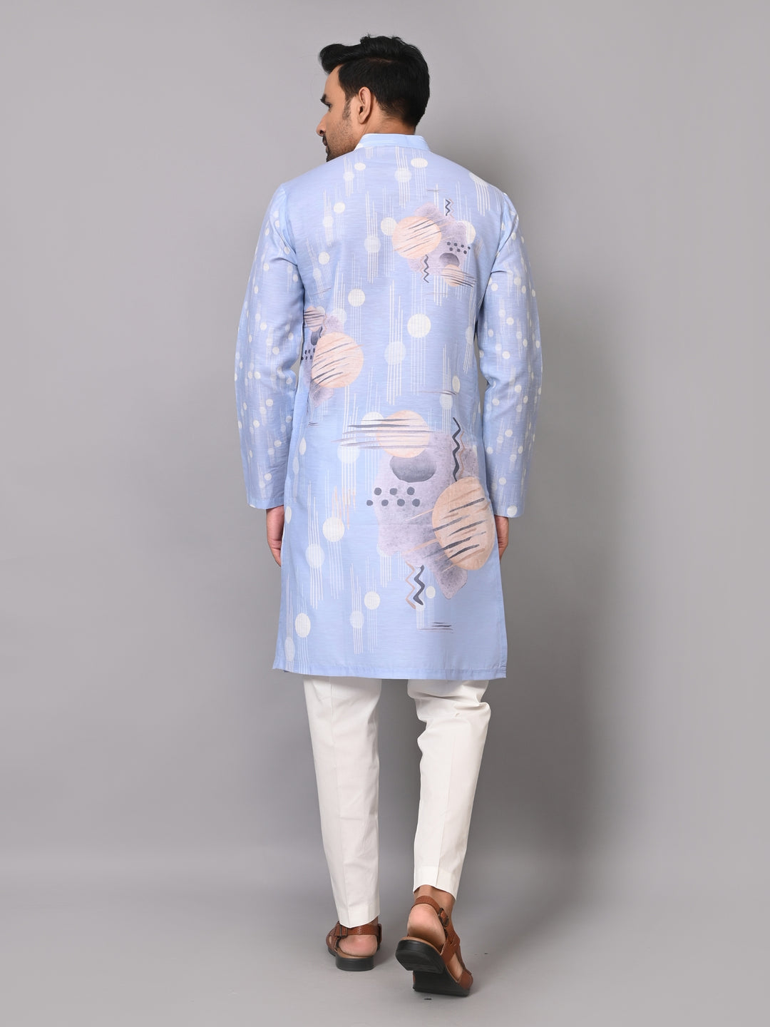 Digital Print Blue Kurta Set - KM40081-104