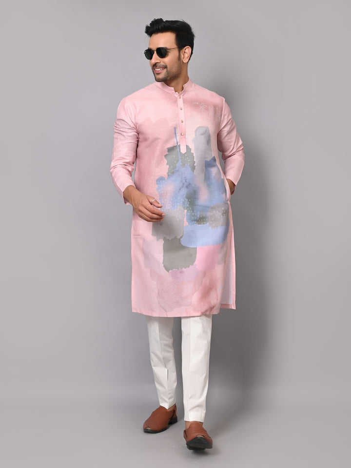 Digital Print Pink Kurta Set - KM40080-31