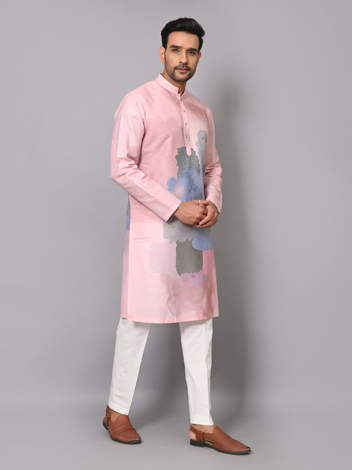 Digital Print Pink Kurta Set - KM40080-31