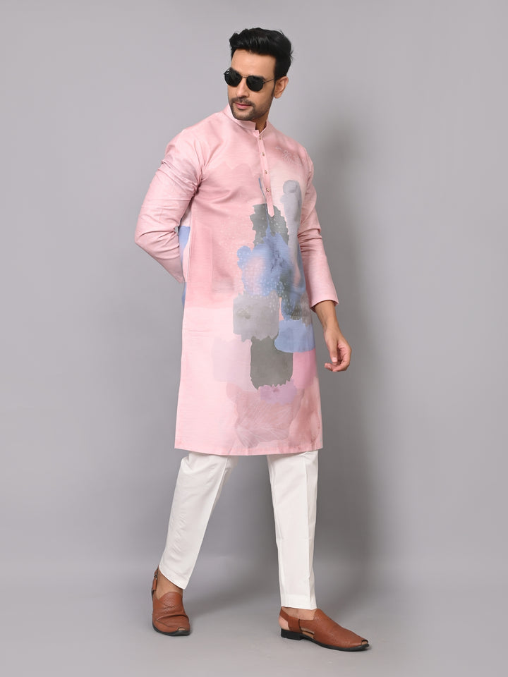 Digital Print Pink Kurta Set - KM40080-31