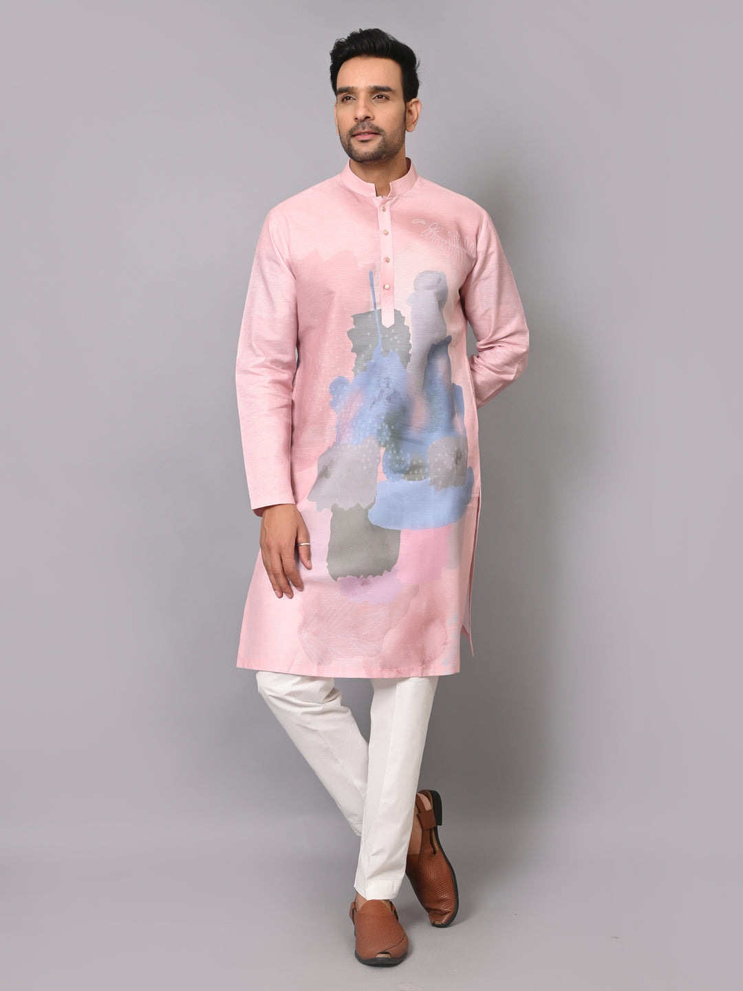 Digital Print Pink Kurta Set - KM40080-31