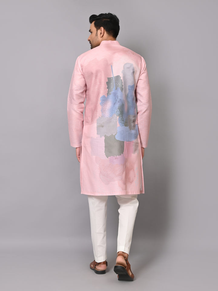 Digital Print Pink Kurta Set - KM40080-31