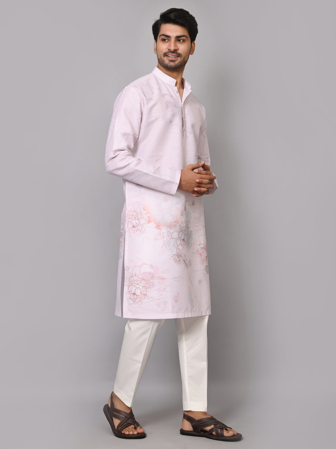 Digital Print Pink Kurta Set - KM40078-102