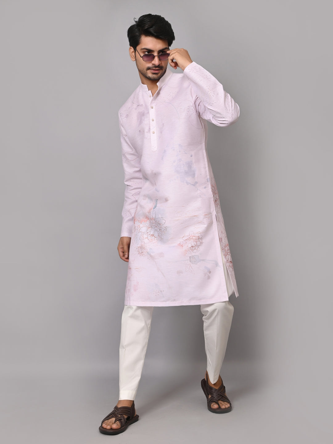 Digital Print Pink Kurta Set - KM40078-102