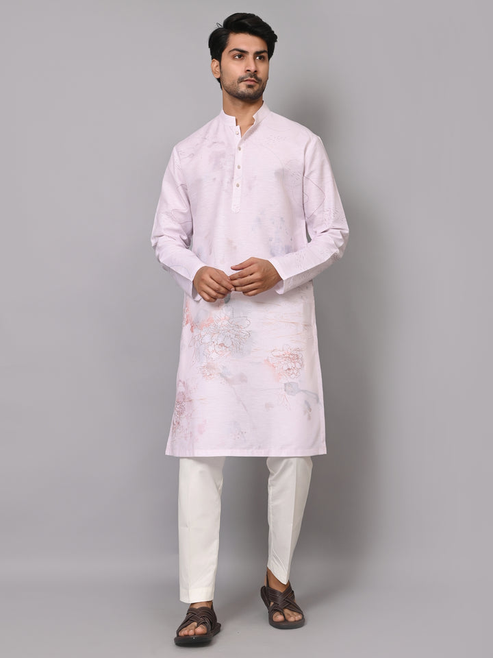 Digital Print Pink Kurta Set - KM40078-102