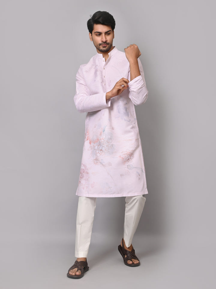 Digital Print Pink Kurta Set - KM40078-102