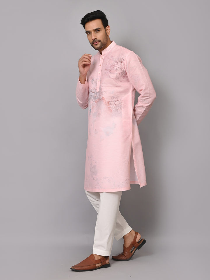 Digital Print Pink Kurta Set - KM40078-32