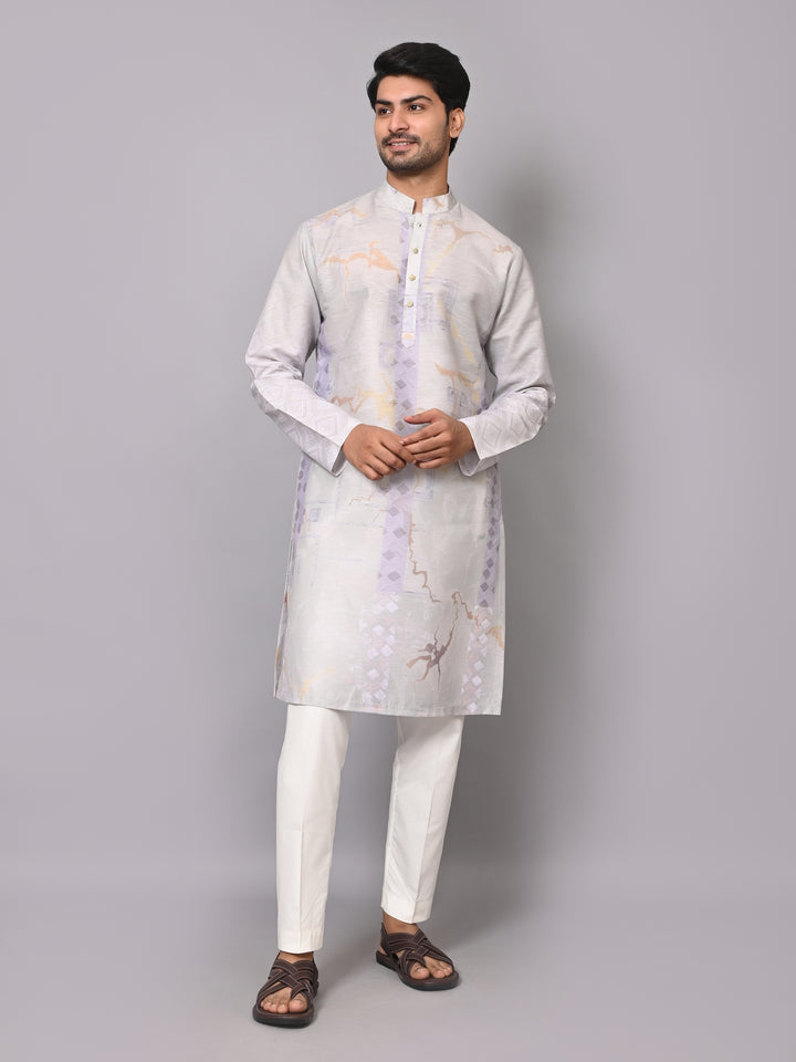 Digital Print Pista Kurta Set - KM40074-37