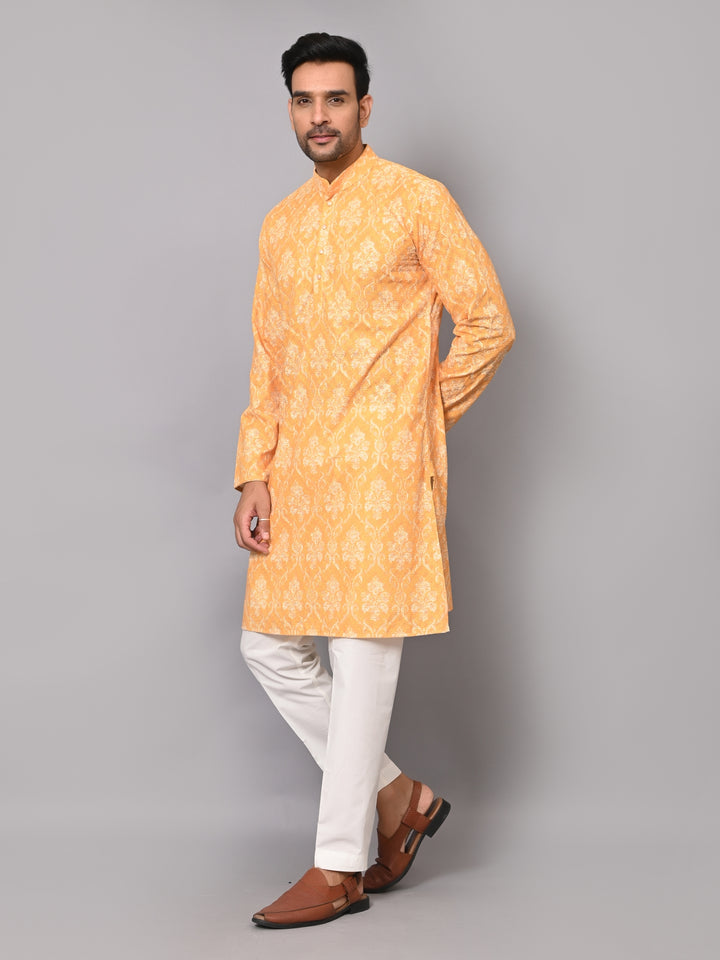 Ethnic Motifs Mustard Kurta Set - KM40034-33