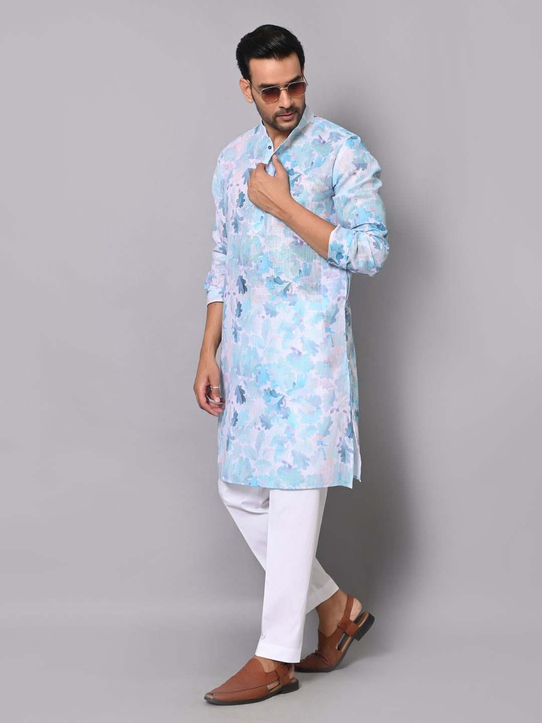 Floral Green Kurta Set - KM39991-49