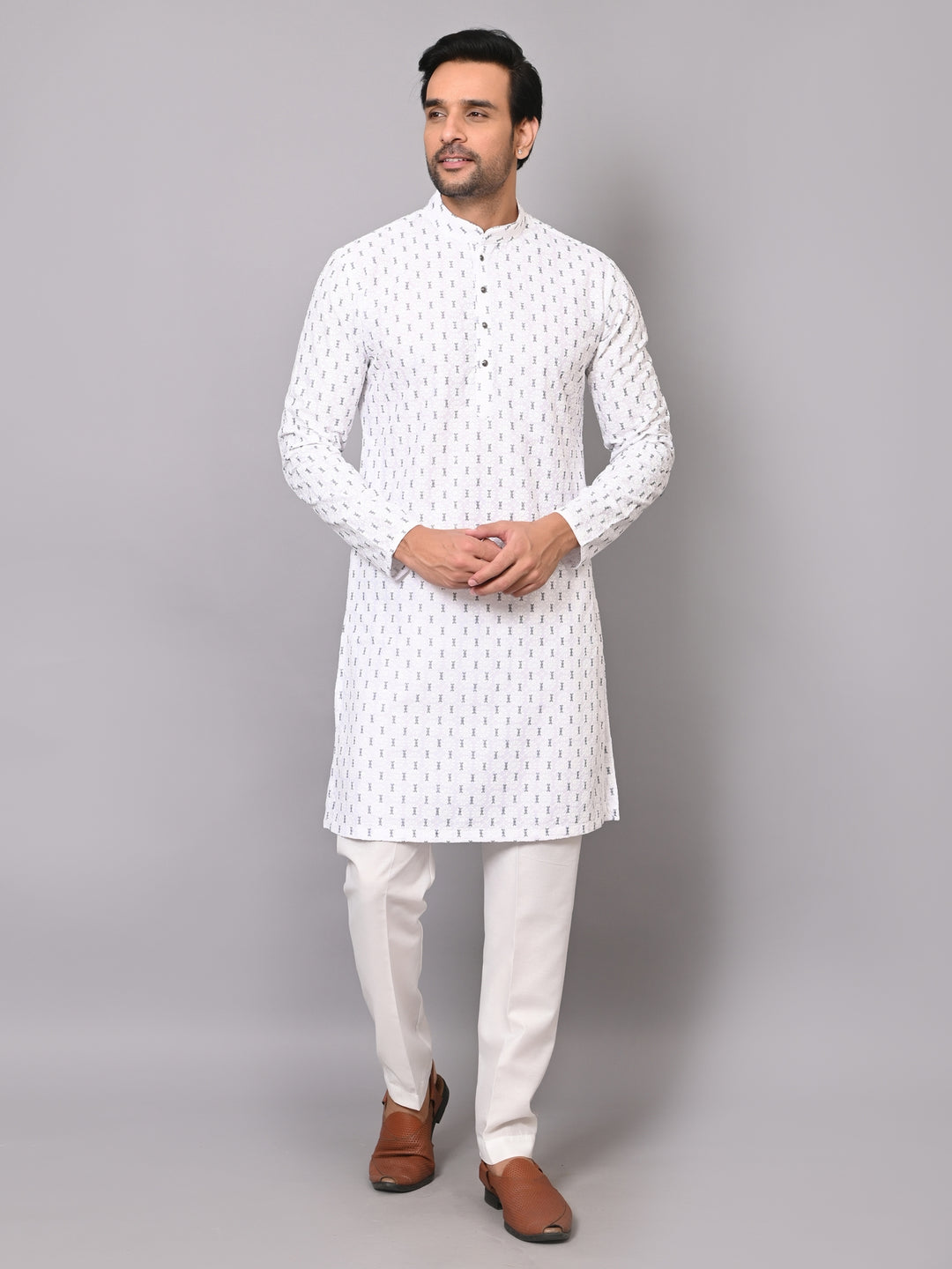 Sequence White Kurta Set - KM41205-2778B