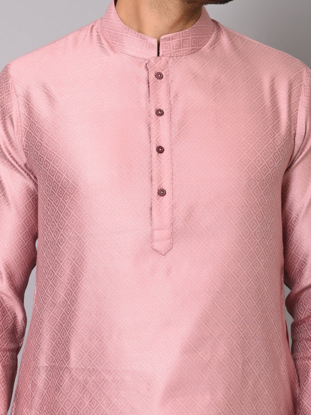 Textured Pink Kurta Set - KM40204-11