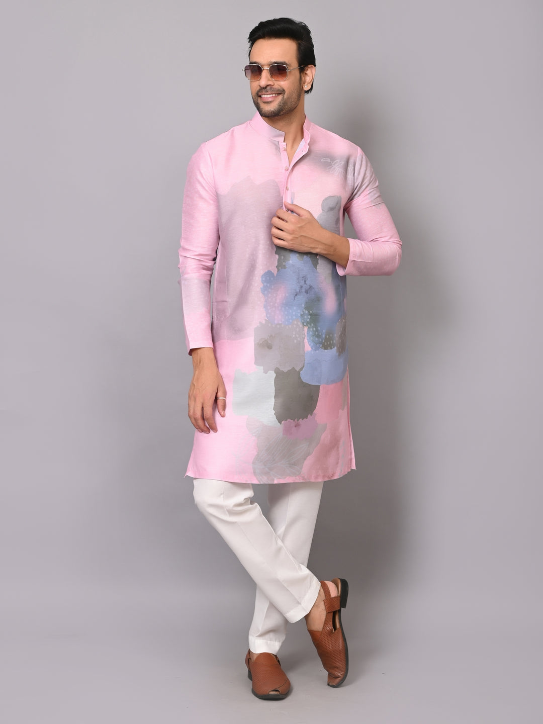 Digital Print Pink Kurta Set - KM40080-39