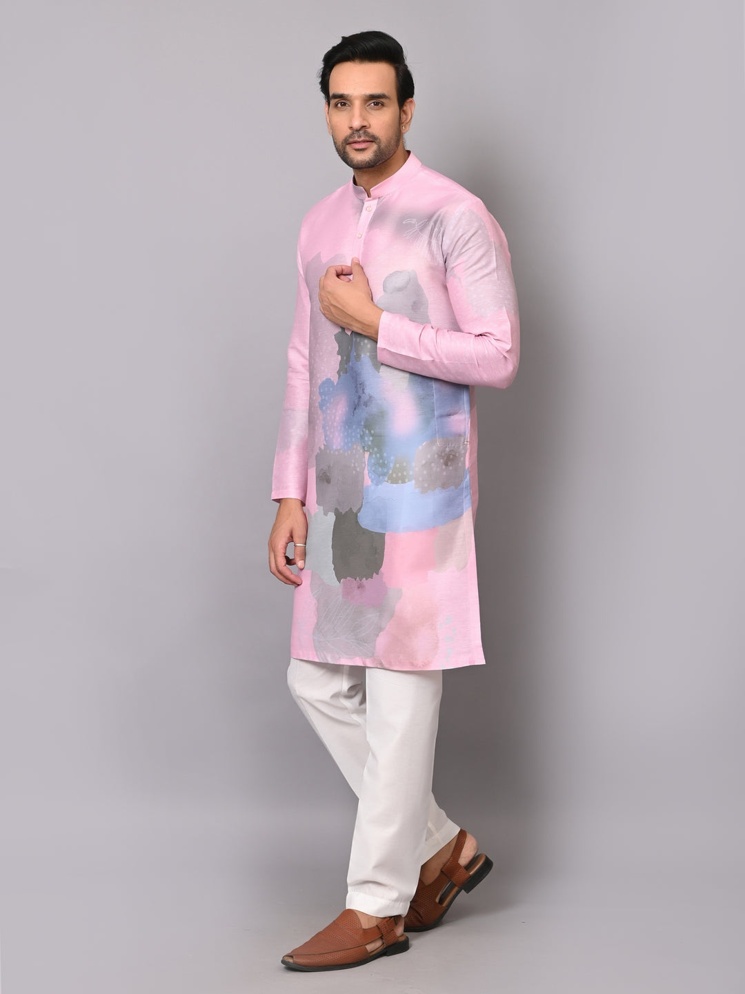 Digital Print Pink Kurta Set - KM40080-39