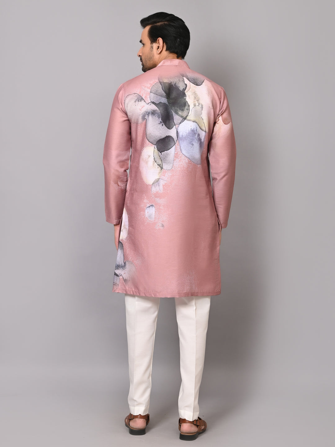 Digital Print Peach Kurta Set - KM40077-107