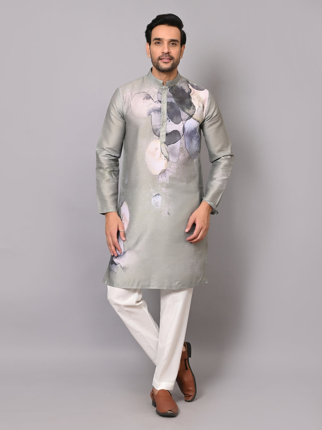 Digital Print Green Kurta Set - KM40077-36