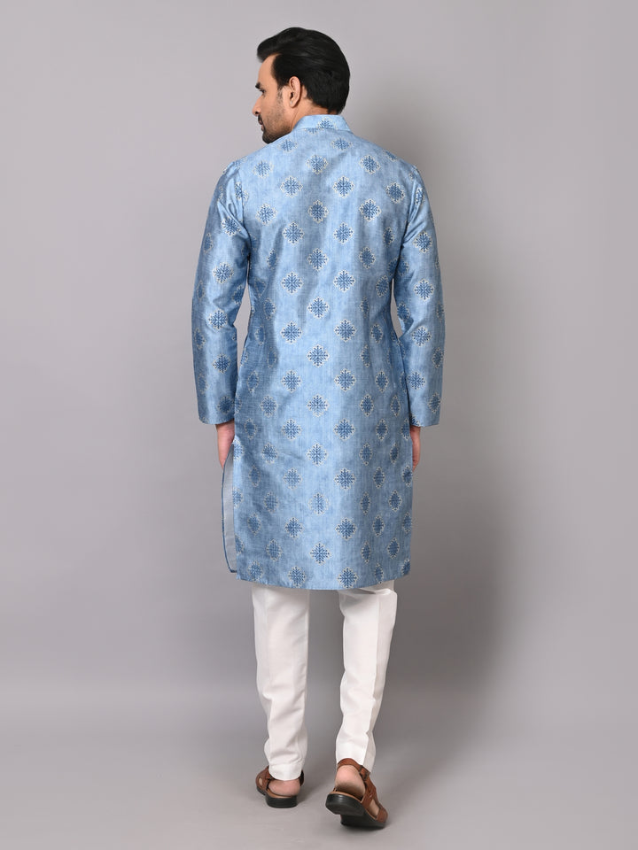 Digital Print Blue Kurta Set - KM39833-63