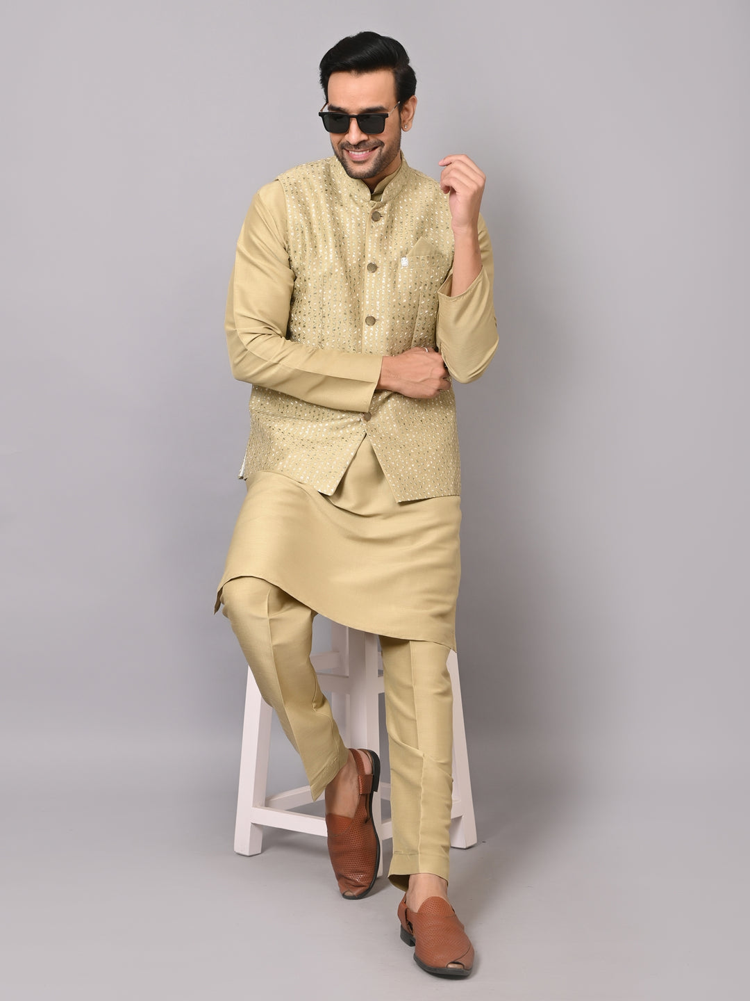 Sequence Pista Jacket Kurta Set - JM40556-26