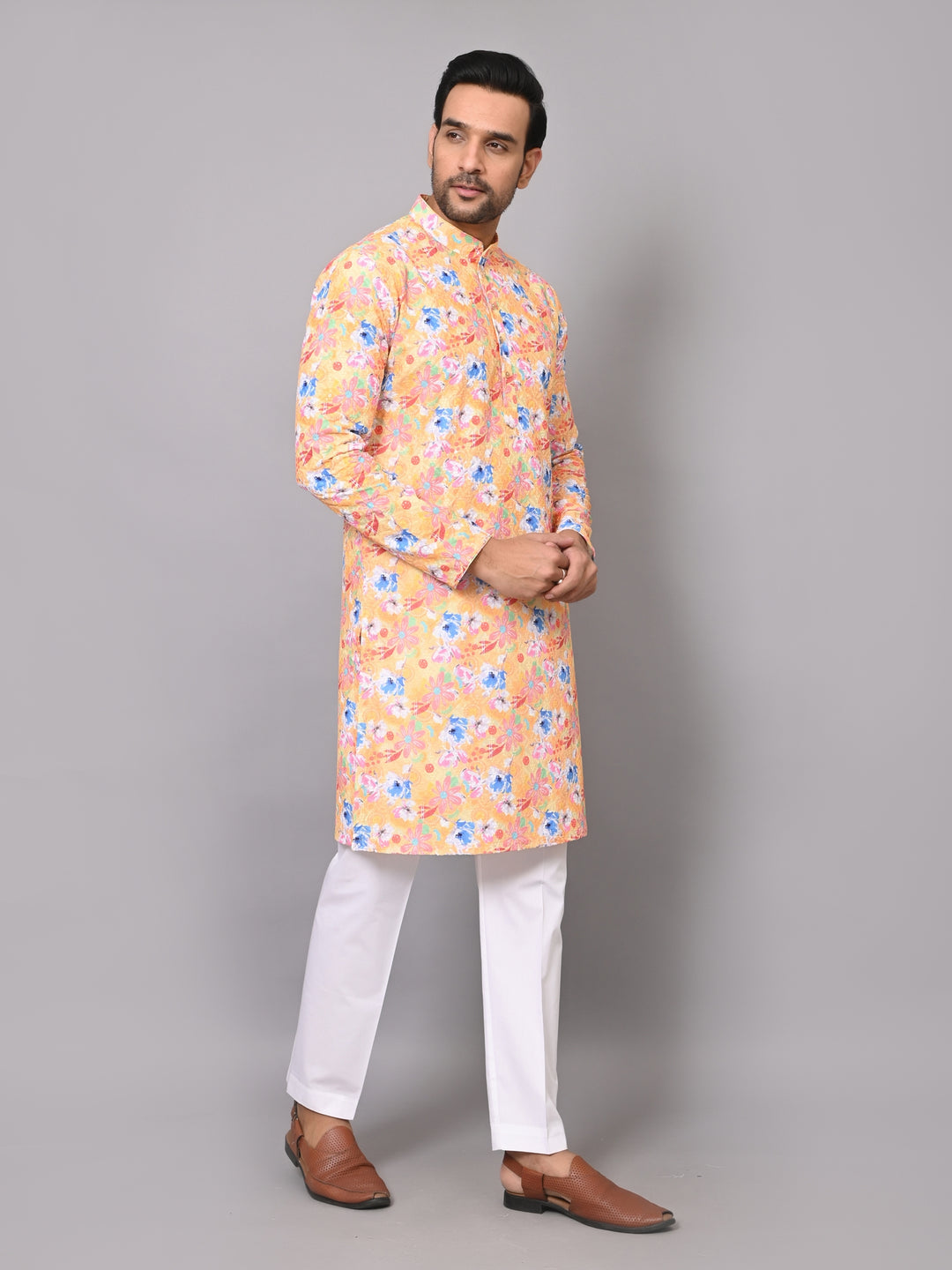 Sequence Mustard Kurta Set - KM40233-1030B