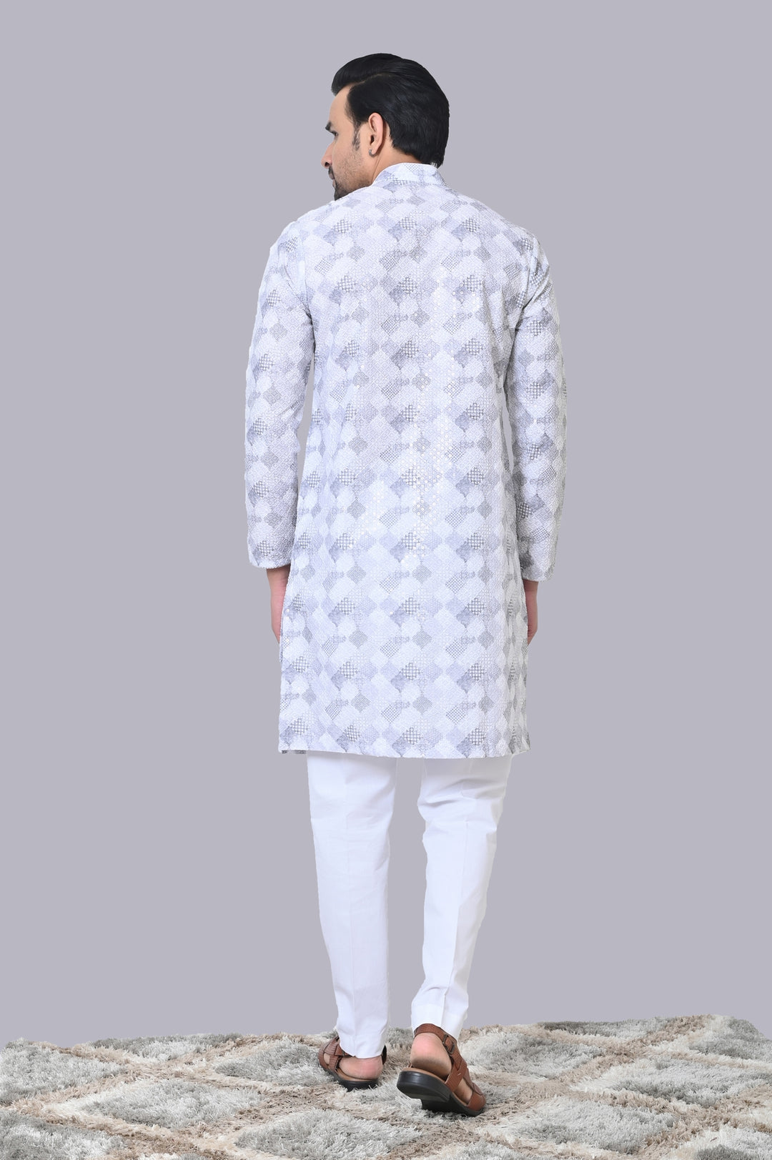 Sequence Grey Kurta Set - KM41193-7513A