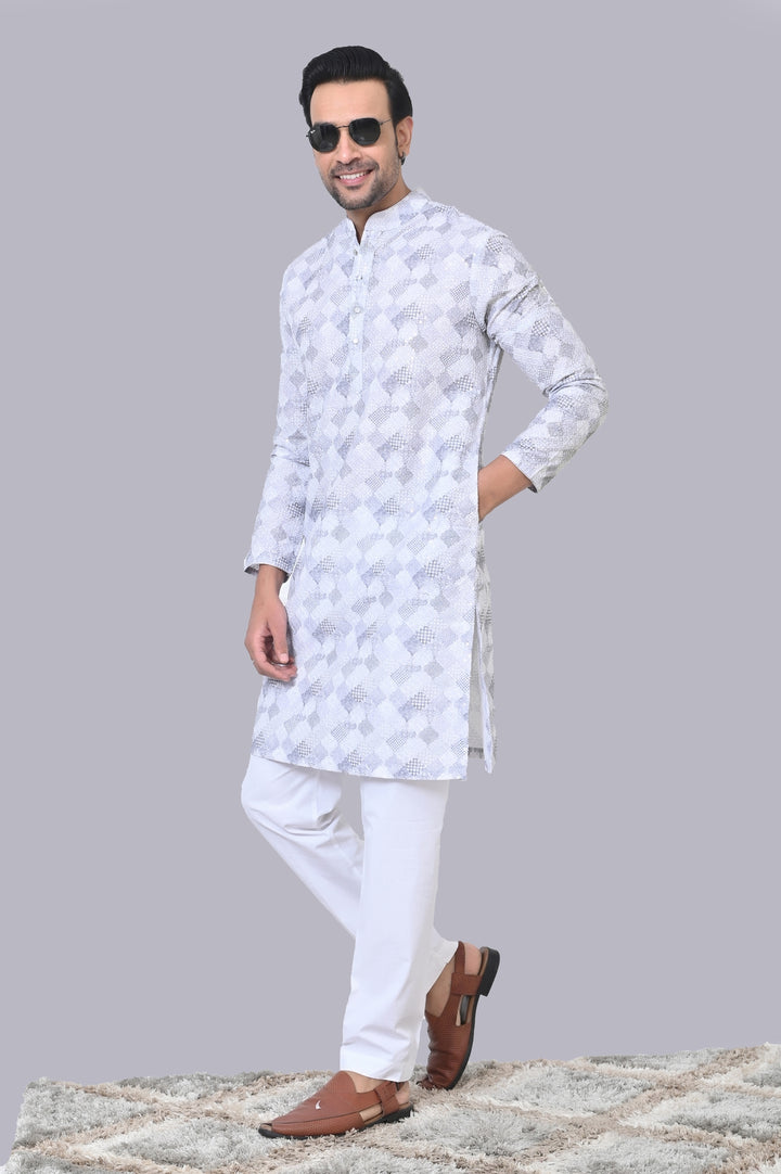 Sequence Grey Kurta Set - KM41193-7513A