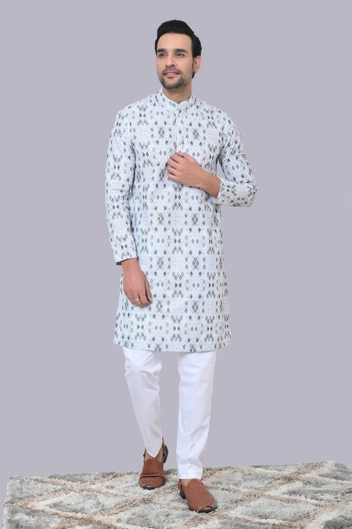 Sequence Green Kurta Set - KM41192-7496B