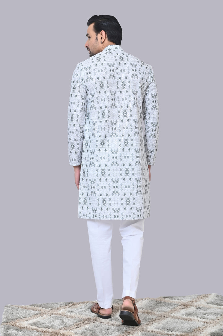 Sequence Green Kurta Set - KM41192-7496B