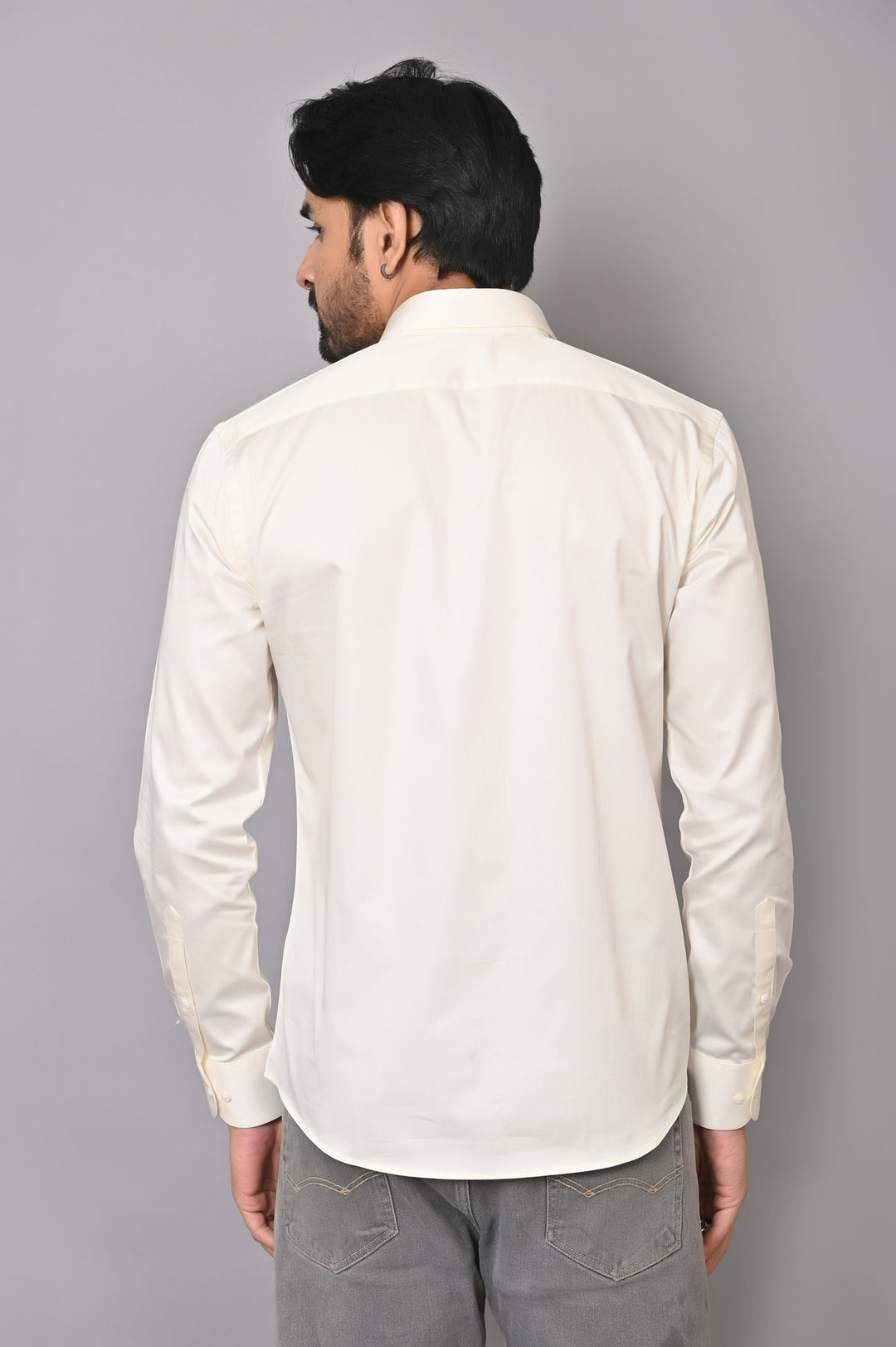 Solid Cream Shirts - E43323-61