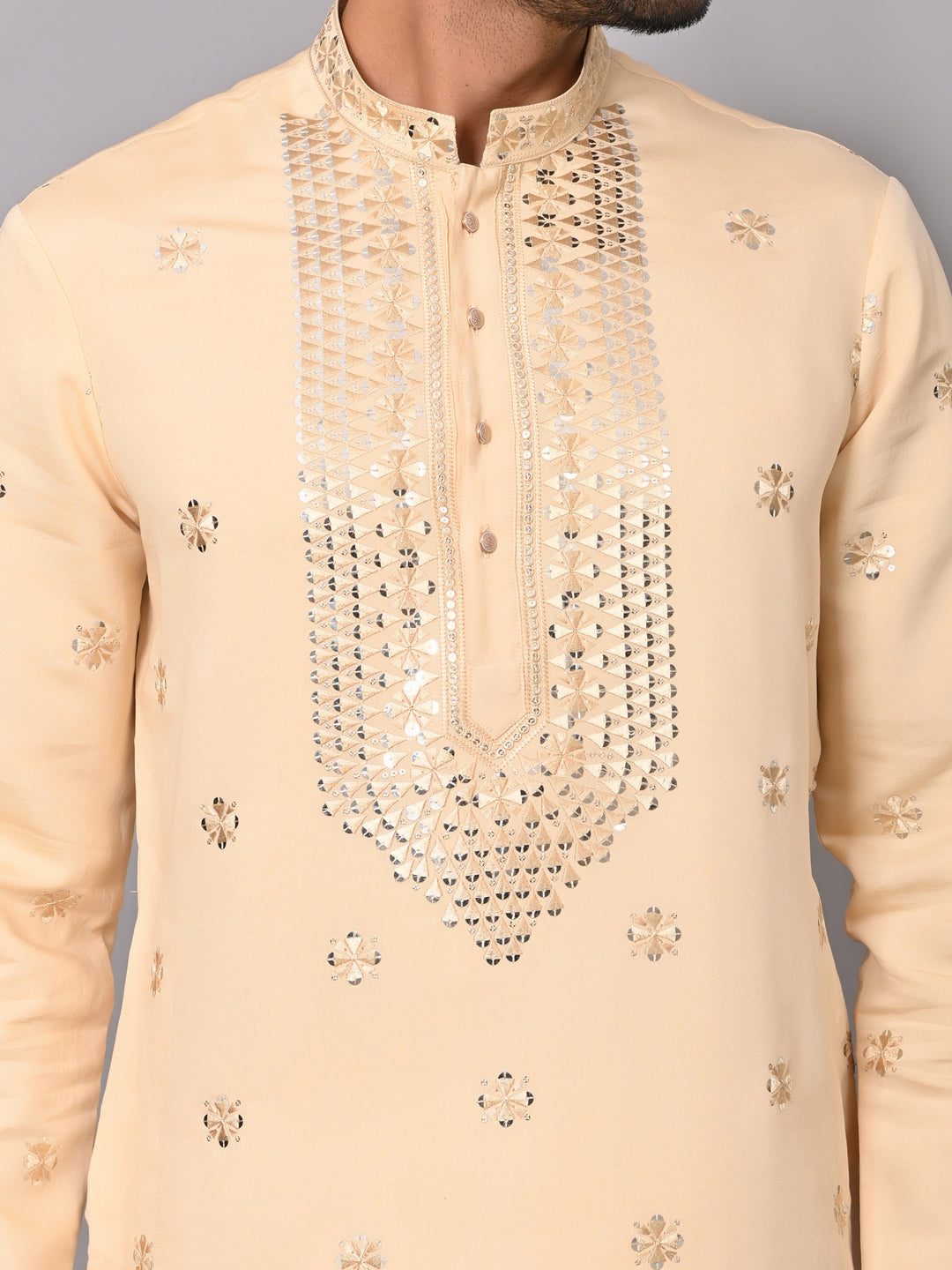 Sequence Cream Kurta Set - KM40676-30