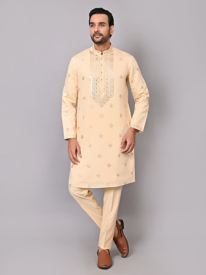 Sequence Cream Kurta Set - KM40676-30