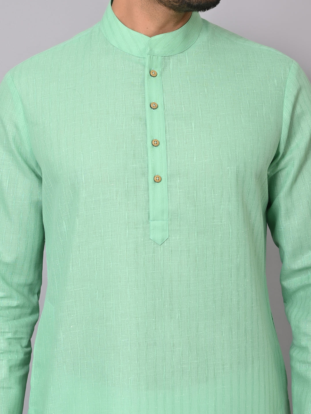 Striped Green Kurta Set - KM26522-121