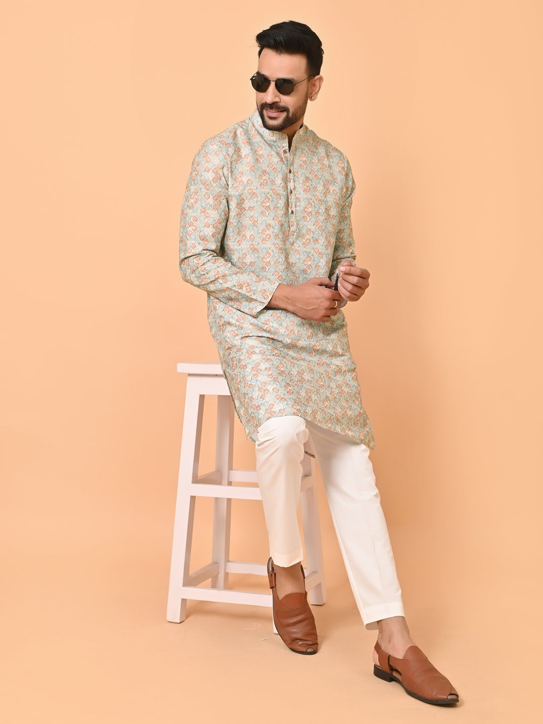 Digital Print Pista Kurta Set - KE42945-117