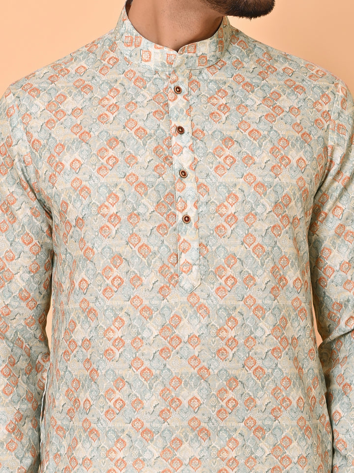 Digital Print Pista Kurta Set - KE42945-117