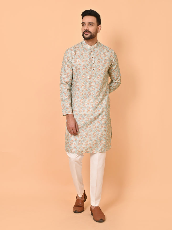 Digital Print Pista Kurta Set - KE42945-117
